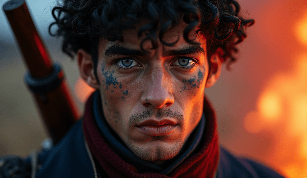 Una escena dinámica con visuales abstractos que representan elementos musicales de 'Some Nights'