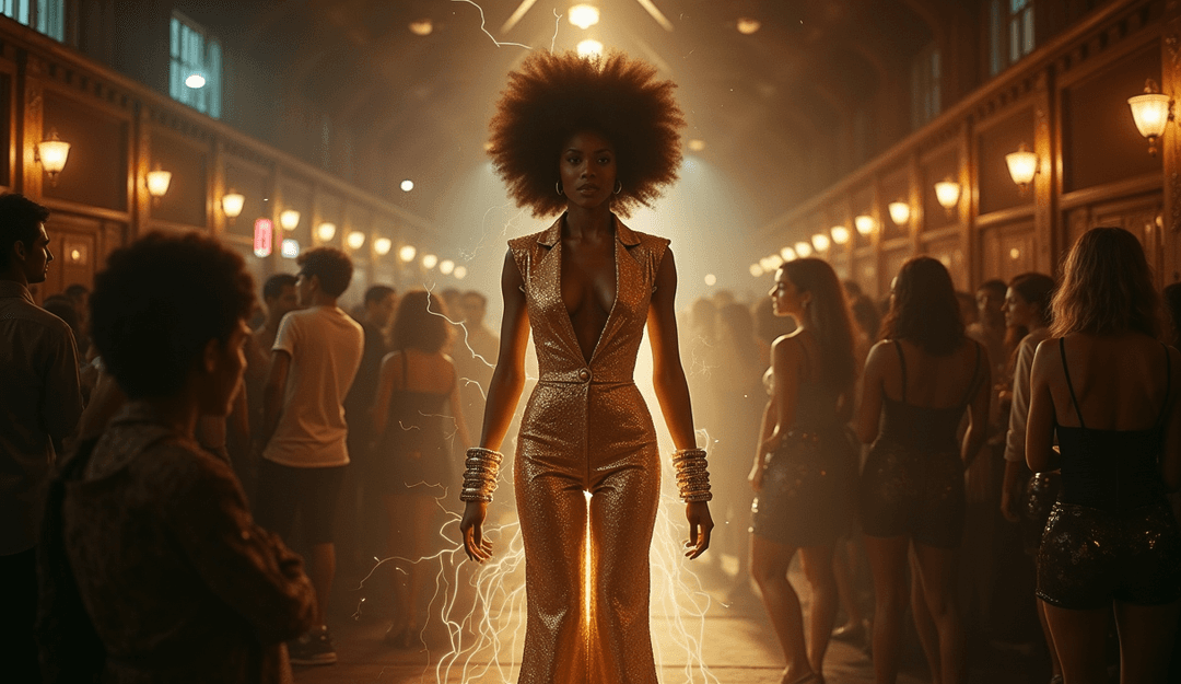 संगीत बीट्स के एआई अनुवाद को गतिशील दृश्यों में दर्शाने वाला दृश्य दृश्य।