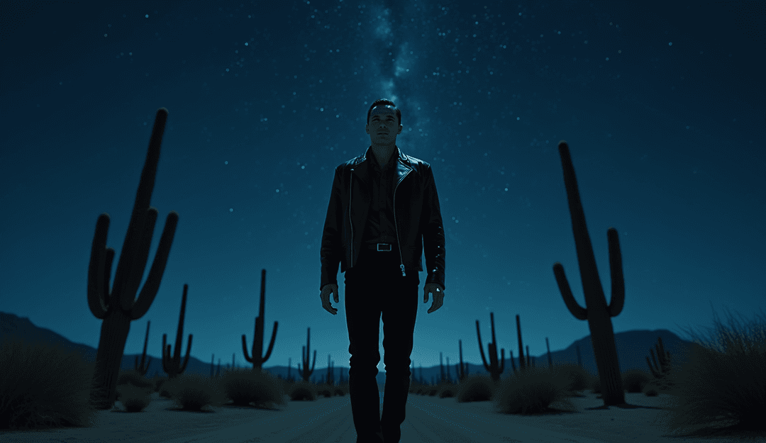 AI के साथ एक संगीत वीडियो बनाते हुए उपयोगकर्ता