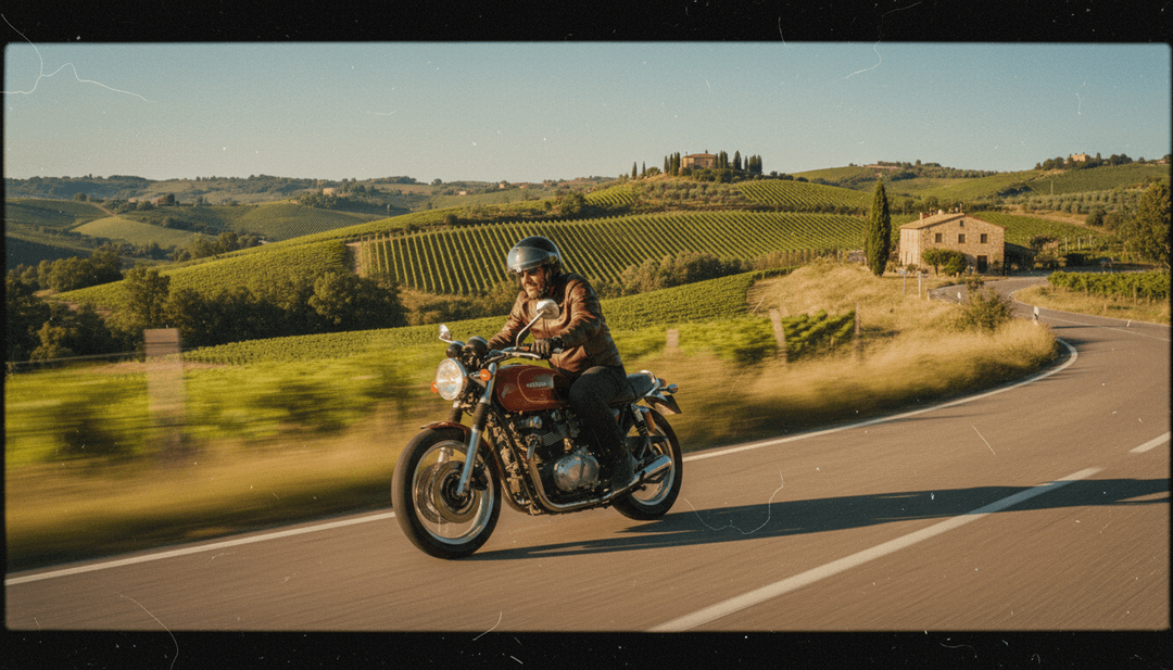 Rappresentazione visiva delle note di chitarra acustica che si trasformano in acque calme a cascata e luce soffusa, riflettendo l'atmosfera di 'Senza Pensieri Finale' di Giango.