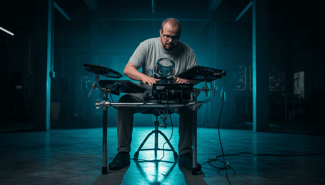 数字龙在霓虹灯闪烁的合成波景观上飞行的概念艺术,代表了 AI 对 'Team Dragons Anthem' by ammekilden 的初步诠释。