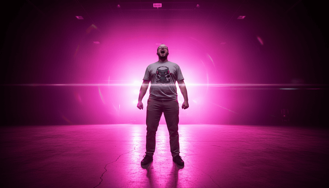 AI 生成的 'Team Dragons Anthem' 音乐视频中的动态场景,展示了发光的数字龙与脉动的能量场和团队徽章互动。