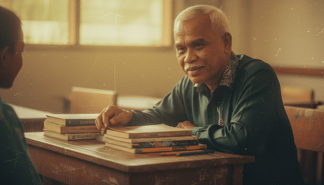 AI诠释smkjalan3的民谣《Guru Selamanya》,通过情感音景可视化一段沉思之旅。