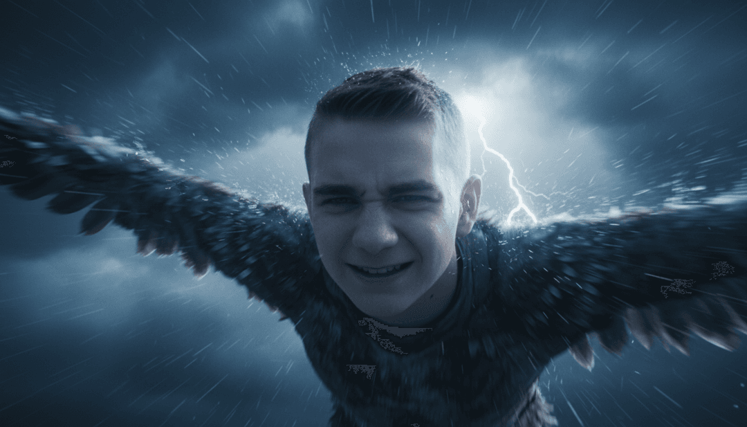 与Storm1us的《Phased》同步的动态抽象视觉效果,描绘了电子脉冲、流动的水和城市灯光。