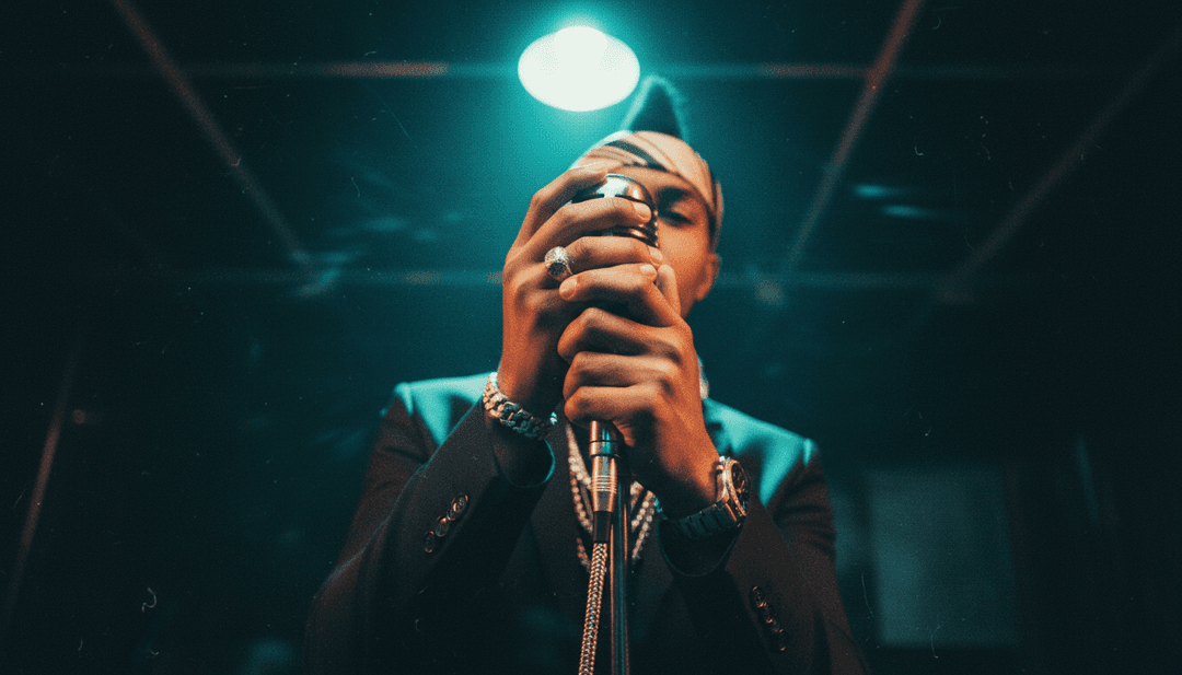 用户与 freebeat.ai 界面交互,为 'Hip-hop anni 90' 定制音乐视频,最终的精美音乐视频在屏幕上播放。