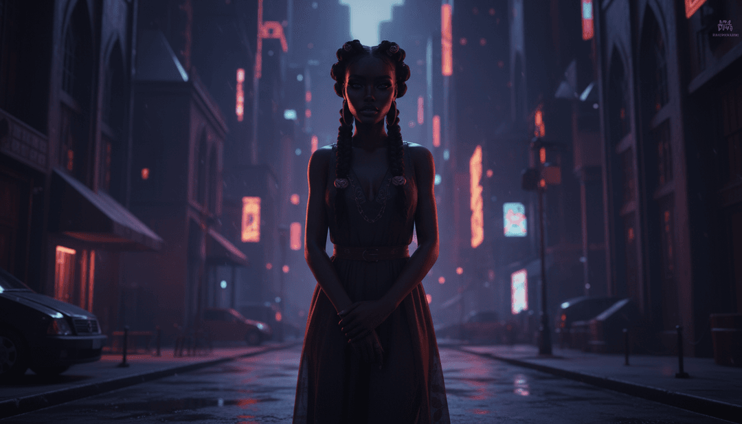 Interface de usuário do freebeat.ai mostrando um projeto de videoclipe de 'DEMON TIME' em andamento, com opções para personalizar visuais, adicionar legendas gratuitas e download de letras.