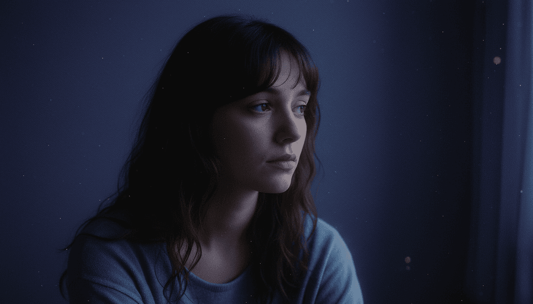 抽象视觉器,诠释原声流行音乐的忧郁与希望,伴随轻柔的波浪和柔和的光线。