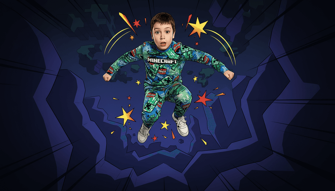 एक रंगीन एनिमेटेड दृश्य में एक मिलनसार ब्रोंटोसॉरस के साथ नाचता हुआ एक कार्टून टायरानोसॉरस रेक्स, जो बच्चों के पॉप रॉक गीत की लय के दृश्य अनुवाद को दर्शाता है।