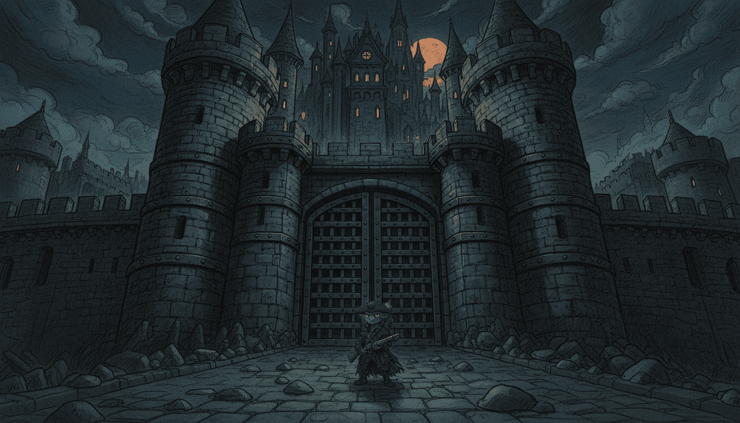 freebeat.aiで制作された、倒した敵を見下ろす勝利した影のハンターの最終的な映画的シーン。完全なミュージックビデオとして共有する準備ができています。