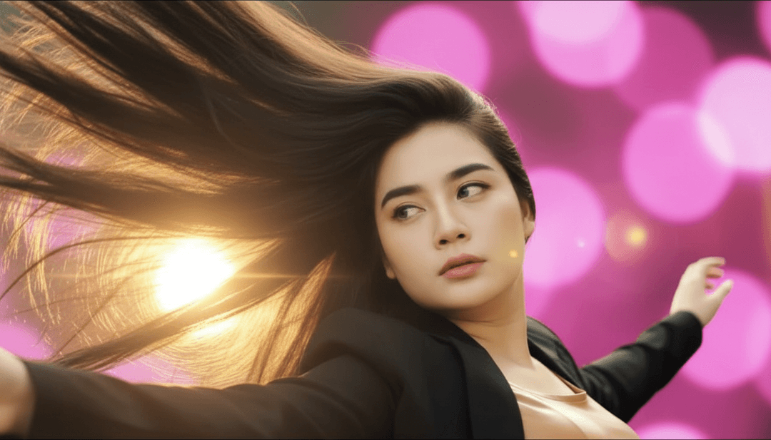 Cuadros de video musical dinámicos que muestran bailarines bajo bolas de discoteca, paisajes urbanos vibrantes y espectáculos de luces sincronizados, todo generado por IA.