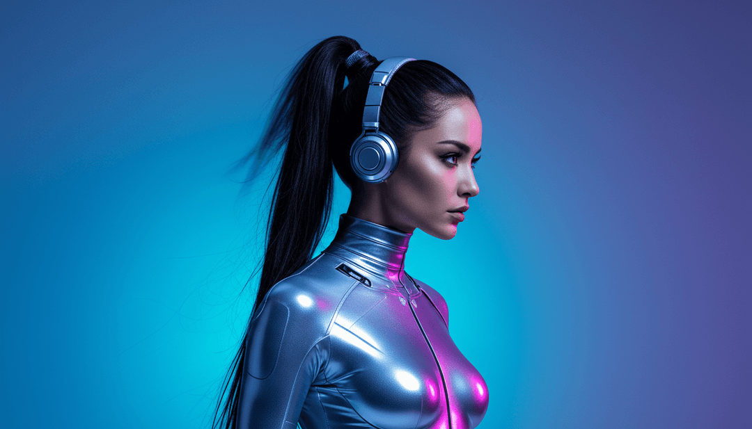 Uma captura de tela da interface amigável do freebeat.ai, mostrando um videoclipe gerado para uma faixa trance, com opções para personalizar e baixar letras.