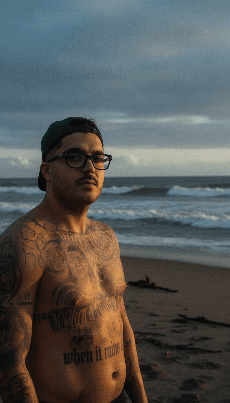 ラップビートと同期したダイナミックなビジュアル。Geolierの「FOTOGRAFIA」の歌詞から生成された特定のシーン(都市景観や感情的なクローズアップなど)を表示。