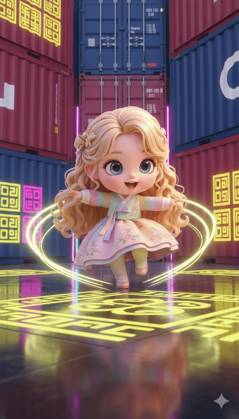 फ़ारसी लोक धुनों और मध्य पूर्वी नृत्य लय का अमूर्त विज़ुअलाइज़ेशन, Sandi के 'Eshghe Bandar' का प्रतीक