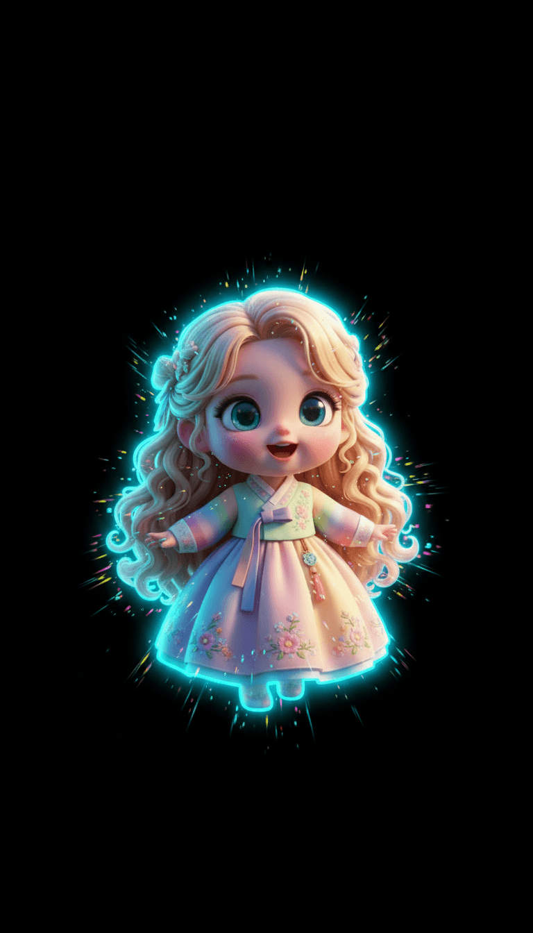 एक भविष्यवादी स्क्रीन पर चल रहा Sandi के 'Eshghe Bandar' के लिए एक पूर्ण जीवंत AI म्यूज़िक वीडियो, एकीकृत गीतों के साथ