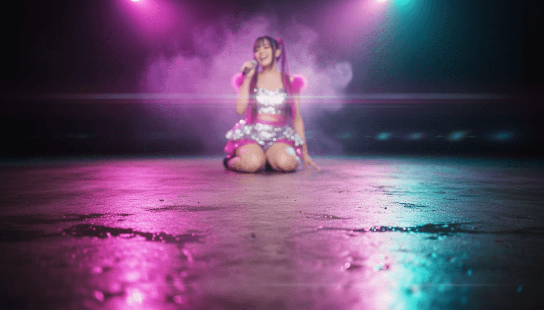 '9.wav'를 위한 고품질 AI 생성 뮤직 비디오의 스크린샷 또는 스틸 이미지로, 생생한 색상과 동기화된 비주얼을 특징으로 하며, freebeat.ai 로고가 모서리에 은은하게 표시되어 있습니다.