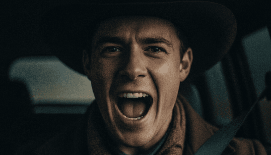 由 freebeat.ai 的 **music cover generator** 生成的动态视觉效果,展示一辆疾驰的汽车和激烈的吉他独奏。