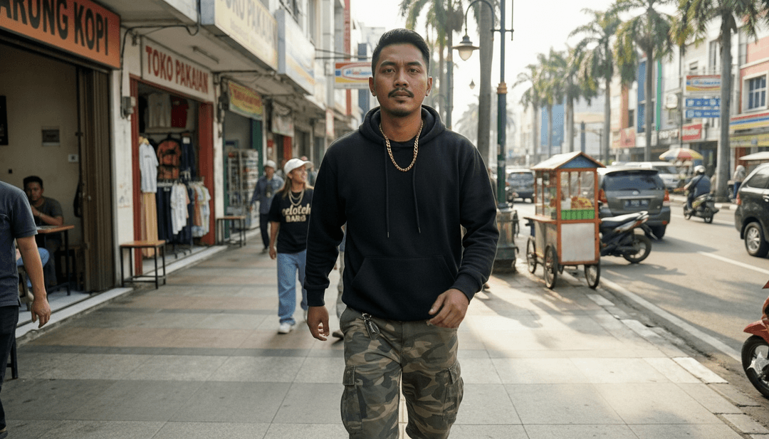 Visuais dinâmicos de um videoclipe em andamento, mostrando dançarinos de reggae, músicos de metais de ska e artistas de hip-hop em um cenário de paisagens urbanas e tropicais vibrantes, geradas por IA, sincronizadas com MAFIA BAYANGAN.mp3