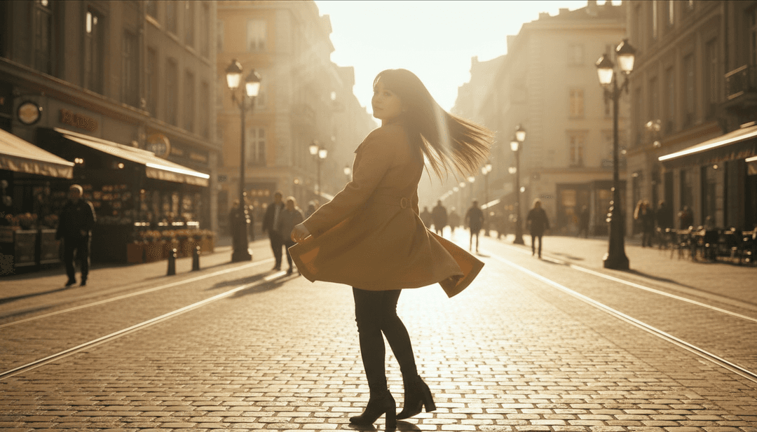 一个完成的、充满活力的“13.wav”当都音乐视频在智能手机屏幕上播放,展示了freebeat.ai的功能。