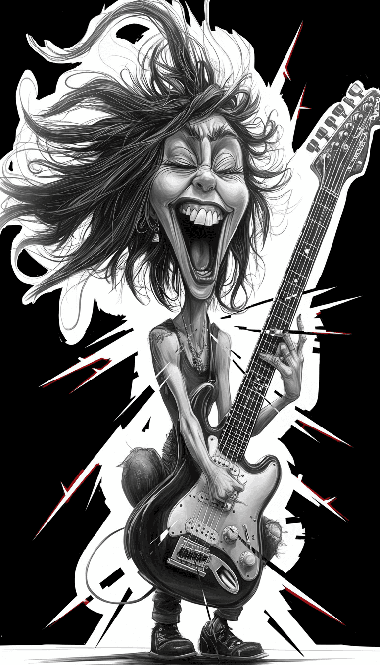 극적인 조명에 휩싸인 리드 기타리스트, 분출하는 불꽃놀이, 슬로우 모션 모쉬핏이 완벽하게 동기화된 'Blissful Beats.wav'의 다이내믹한 뮤직비디오 시퀀스