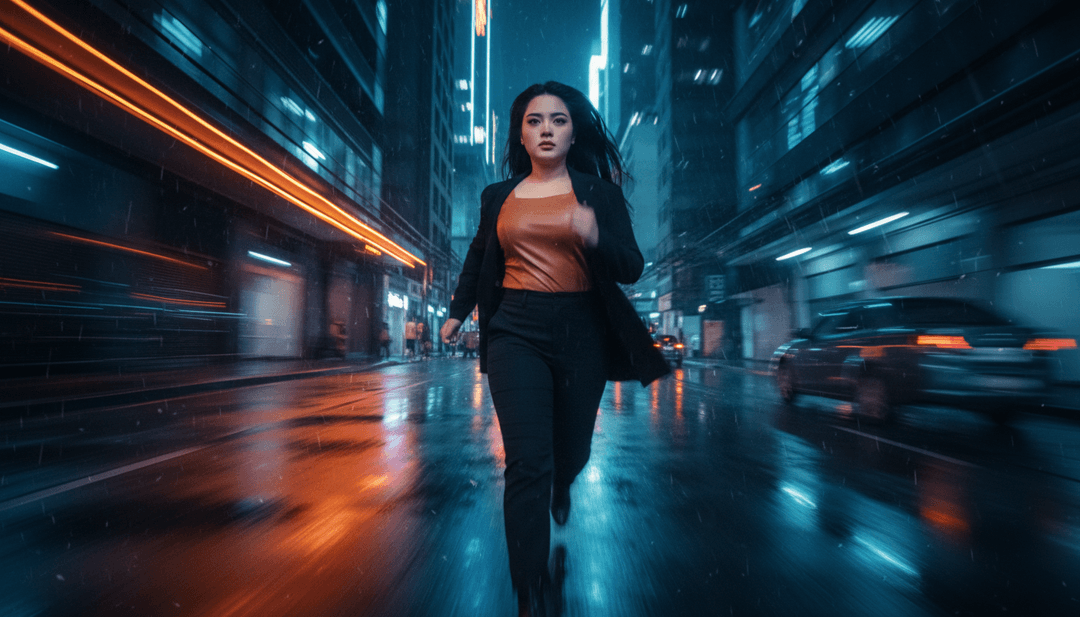 動態圖像描繪印尼當督音樂的打擊樂器過渡到未來感電子舞曲(EDM)的合成器和燈光效果,用於 '15.wav' 的音樂影片。