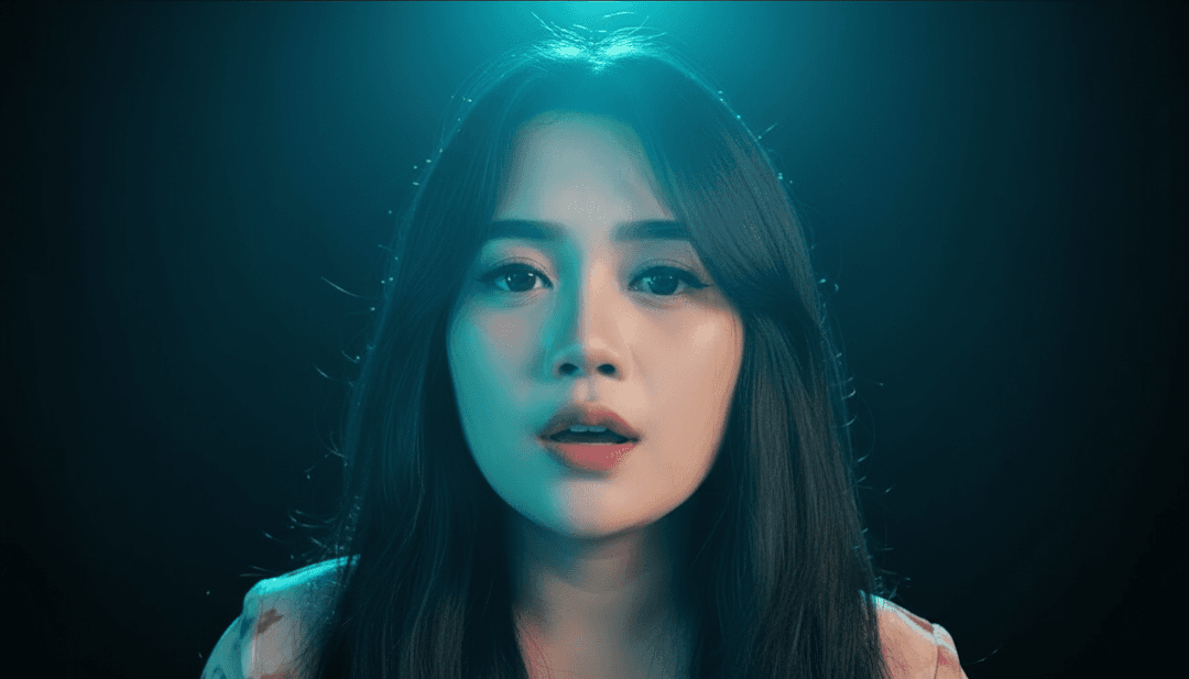 freebeat.ai의 사용자 인터페이스가 '17.wav'용으로 생성된 당둣 뮤직비디오와 가사 및 캡션 추가 옵션을 보여주는 모습.