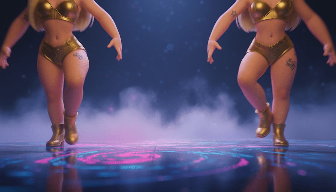 एक भविष्यवादी स्क्रीन पर चल रहे R.loayssaFtBadGyal-Cubata (Guaracha 2025) के लिए एक तैयार AI-जनरेटेड म्यूजिक वीडियो, जिसमें जीवंत लैटिन-प्रेरित सौंदर्यशास्त्र का प्रदर्शन किया गया है।