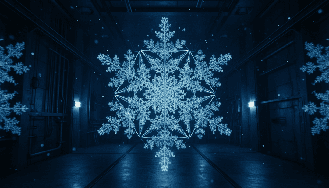 Scena natalizia urbana animata che si trasforma con mosse di danza hip-hop, sincronizzate con la musica.