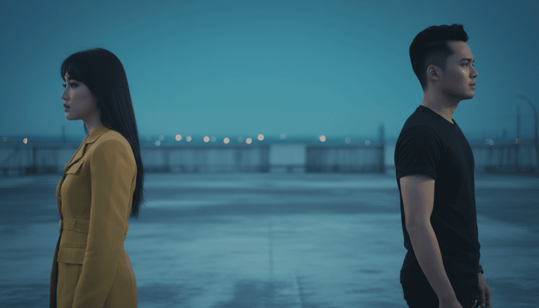 动态视觉序列,显示数字艺术家对 dangdut 舞者、流行音乐会灯光和传统世界乐器的诠释,这些元素融合在 AI 生成的统一场景中。