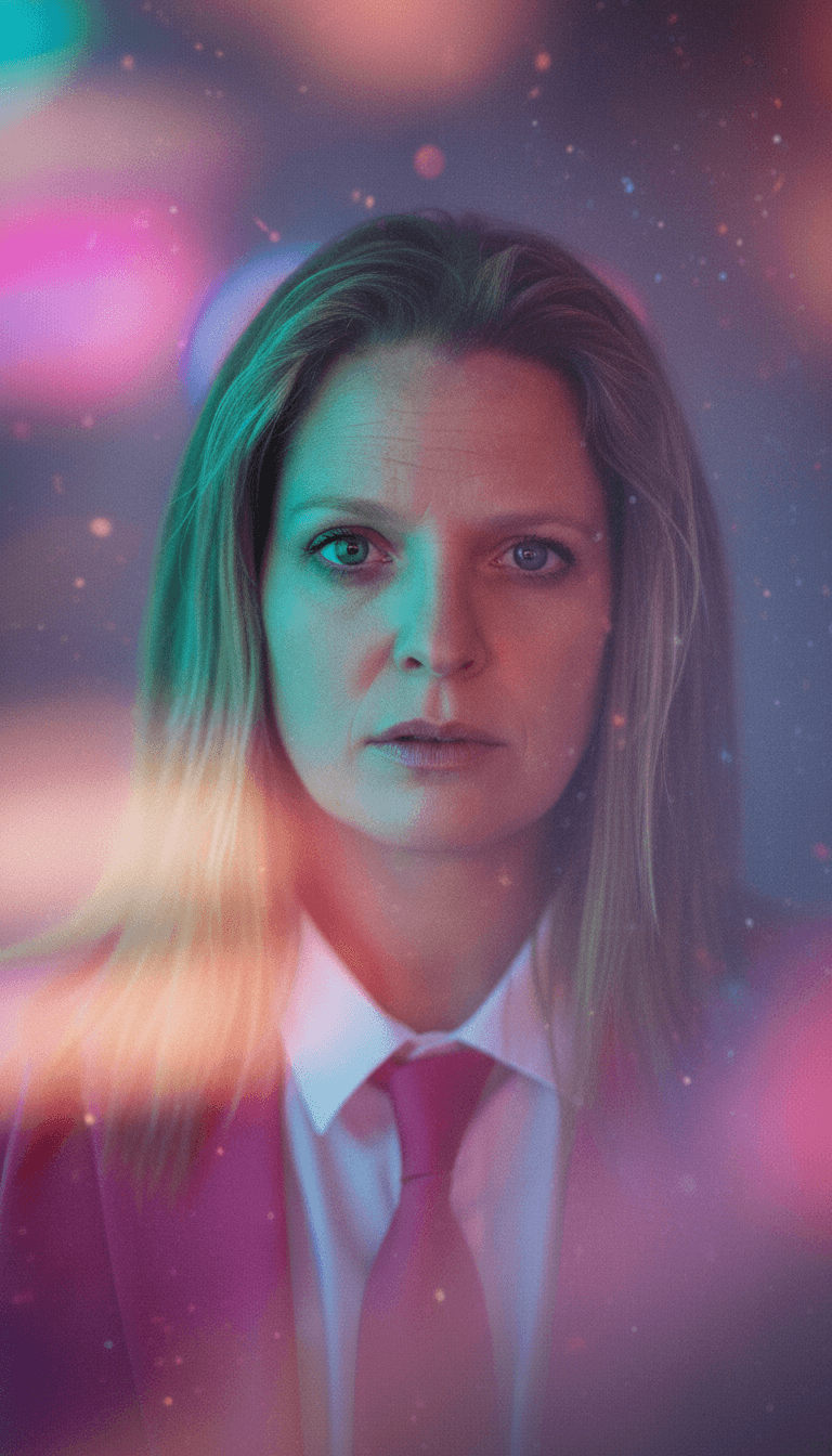 声波抽象视觉效果转化为霓虹灯和迪斯科球反射,代表流行迪斯科能量。