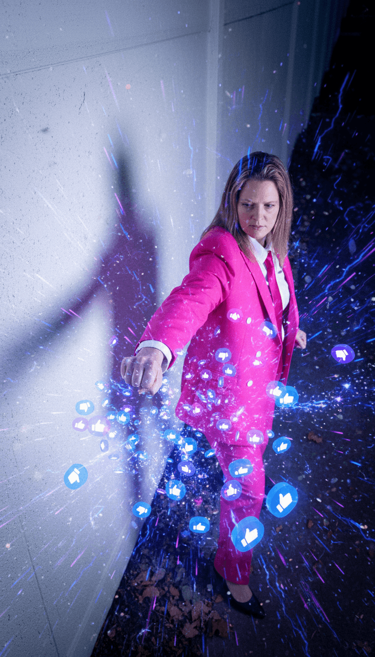 动态可视化工具,展示流行和迪斯科元素,发光的线条代表音乐节拍和人声律动。