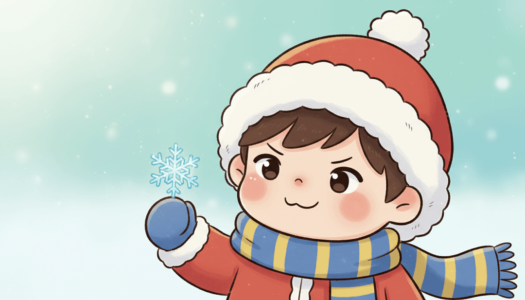 IA interpretando música lúdica de sonho de inverno com visuais caprichosos e estética kawaii.