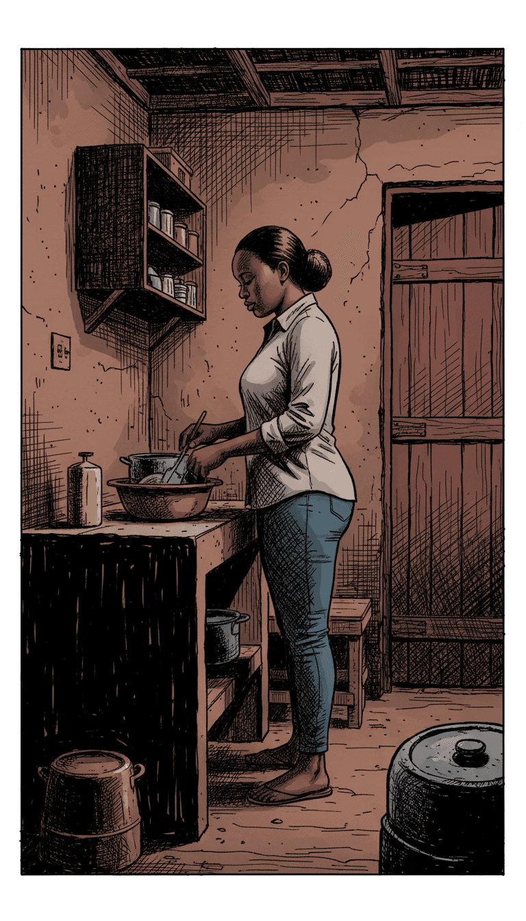 Konzeptbild einer KI, die tropische Musikwellen und Cumbia-Rhythmen für Grupo Saboreos Song analysiert