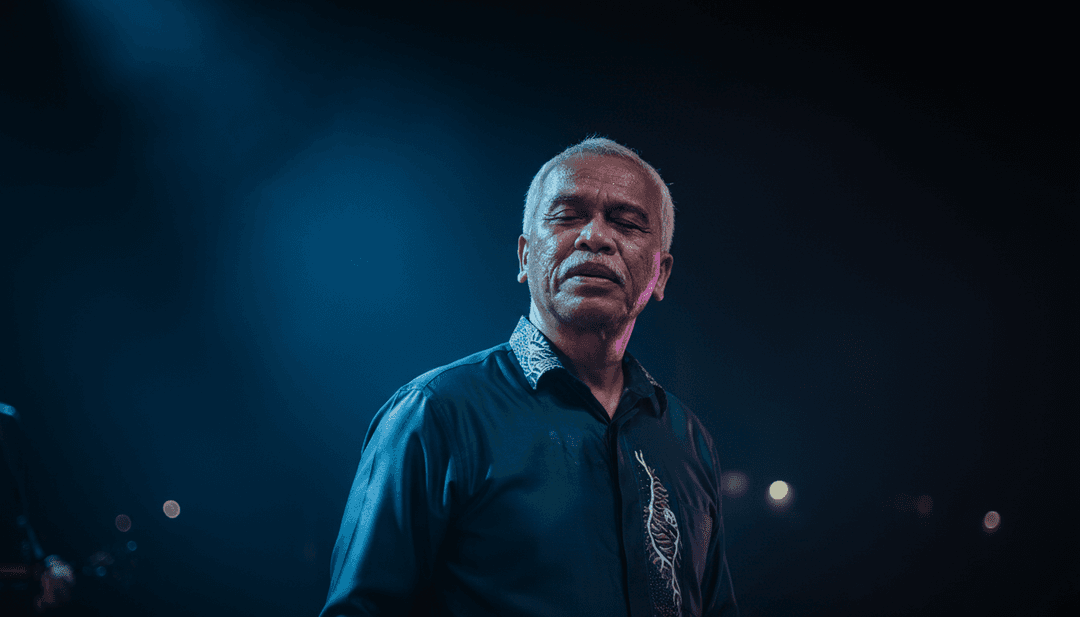 IA analizando las ondas sonoras de Guru Pencen.mp3, visualizando melodías de guitarra acústica y el tempo de balada.