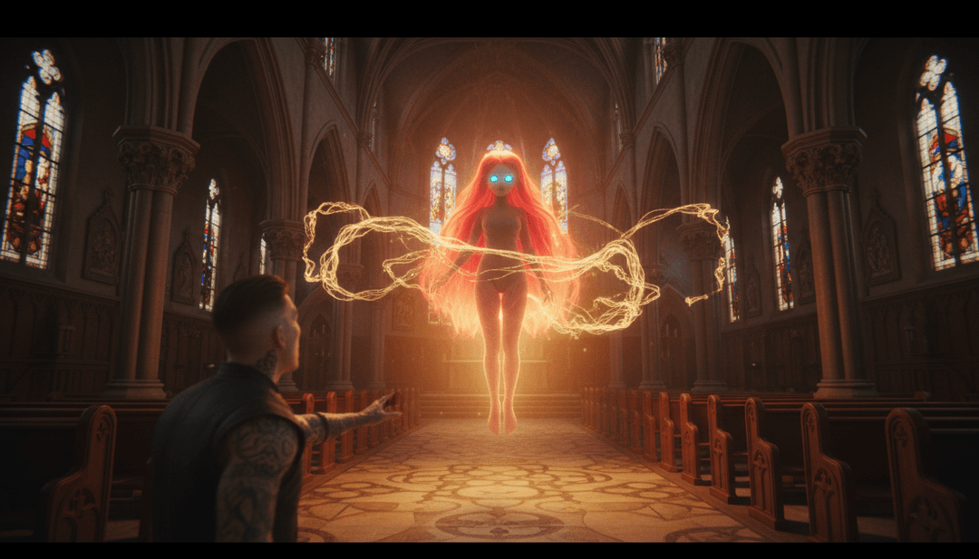 감성적인 장면들이 연속으로 이어지는 완성된 뮤직 비디오 클립, 코너에 freebeat.ai 로고 워터마크가 있어 손쉬운 제작을 상징.