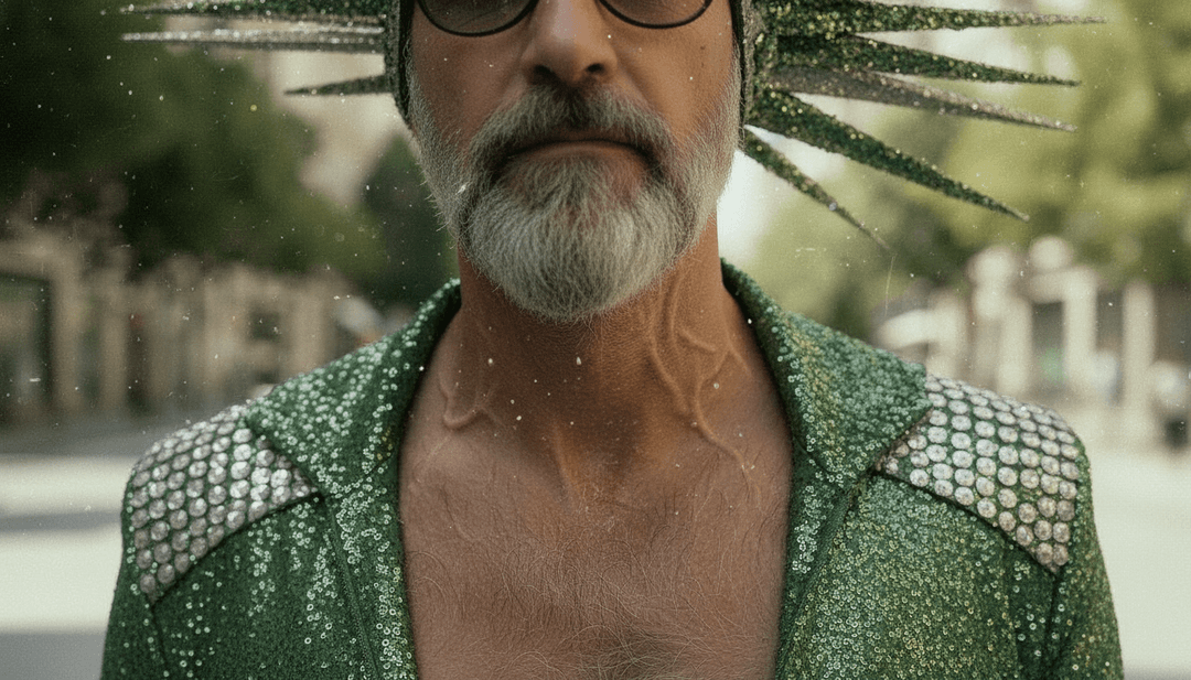 Renato Zero 'Baratto' 的 AI 生成視覺概念,展示抽象佛朗明哥舞者和爵士俱樂部氛圍