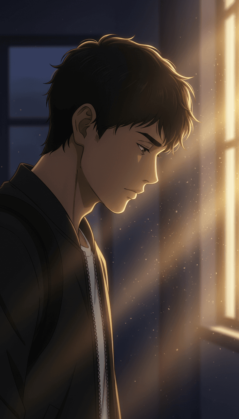 चमकते प्रकाश पैटर्न की पृष्ठभूमि के खिलाफ 'Cahaya di Hatiku-30sec.wav' की कोमल ध्वनिक लय और हार्दिक संगीत गीतों का विश्लेषण करता एआई।