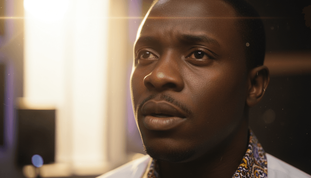 AI interpreting gospel song 'Un Seul' with symbolic light and ethereal visuals