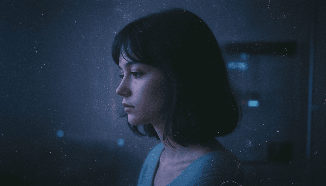 एक एआई एल्गोरिथम 'Pembaca yang Salah.mp3' के आत्मनिरीक्षणपूर्ण मूड को बहते, स्वप्निल रंगों और अमूर्त आकृतियों के साथ कल्पना करता है, जो छिपे हुए अर्थों और एम्बिएंट बनावट का संकेत देता है।