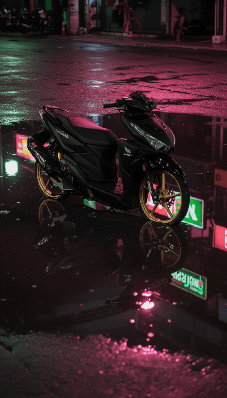 rinikurniawati2306の'Gas Sampai Pagi'のパーカッションとボーカルメロディーに同期するダイナミックなアニメーションシーケンスで、流れるようなパターンと鮮やかな色の爆発を披露。