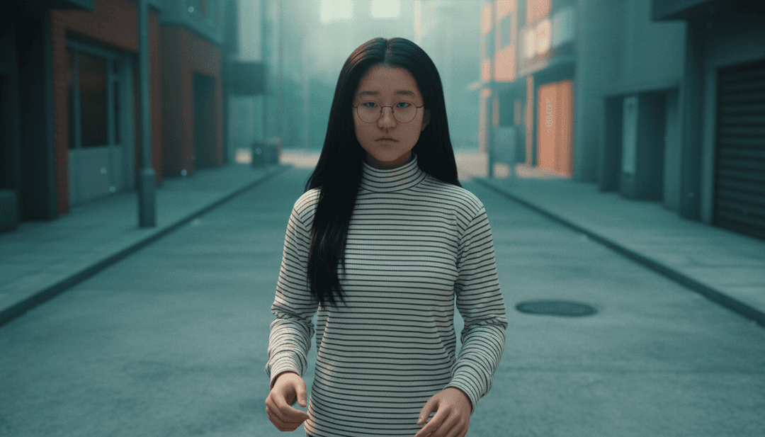 抽象視覺呈現寧靜的黎明、孤獨與內省,靈感來自一首韓流抒情曲。