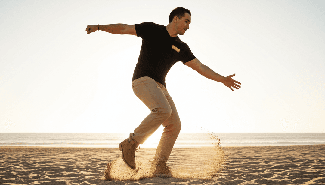 कुंबिया संगीत से उत्पन्न नर्तकियों और उष्णकटिबंधीय पृष्ठभूमि के साथ गतिशील संगीत वीडियो दृश्य।