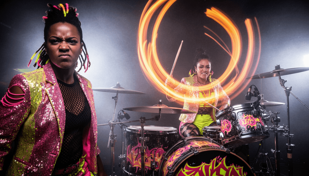 'Straight Up (Needy)' में पॉप पंक तत्वों का दृश्य प्रतिनिधित्व