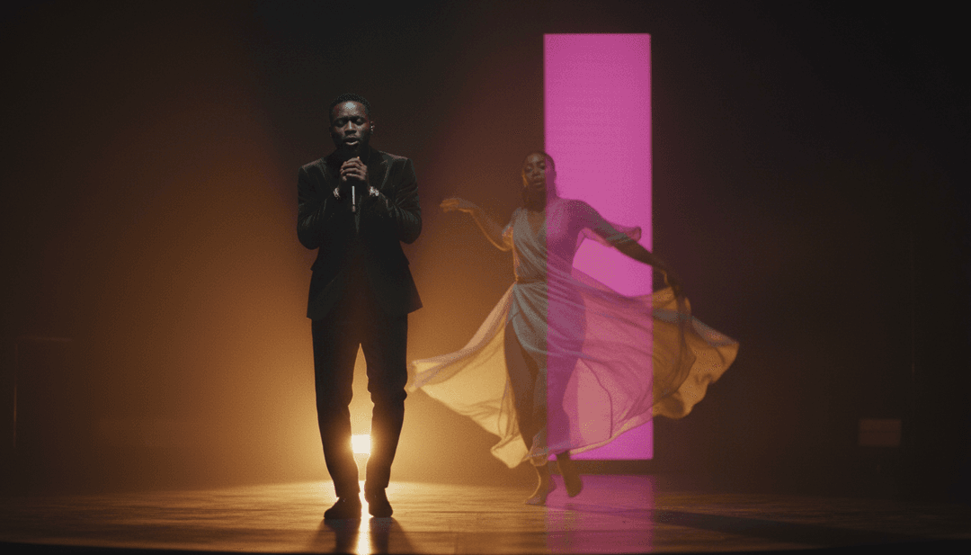 Freebeat.ai का उपयोगकर्ता इंटरफ़ेस जो म्यूजिक वीडियो निर्माण के लिए अनुकूलन विकल्प दिखा रहा है