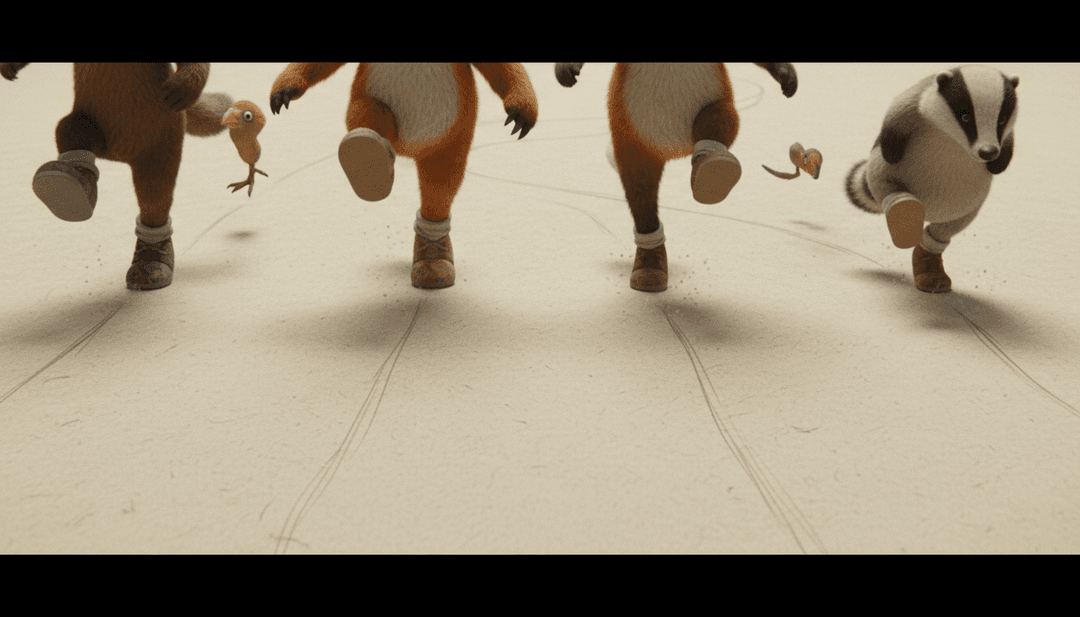 एक मुस्कुराता हुआ संगीतकार एक बड़े मॉनिटर पर एक तैयार, उच्च-गुणवत्ता वाले एआई-जनरेटेड संगीत वीडियो को देख रहा है, जिसमें freebeat.ai लोगो को दृश्य में सूक्ष्मता से एकीकृत किया गया है।