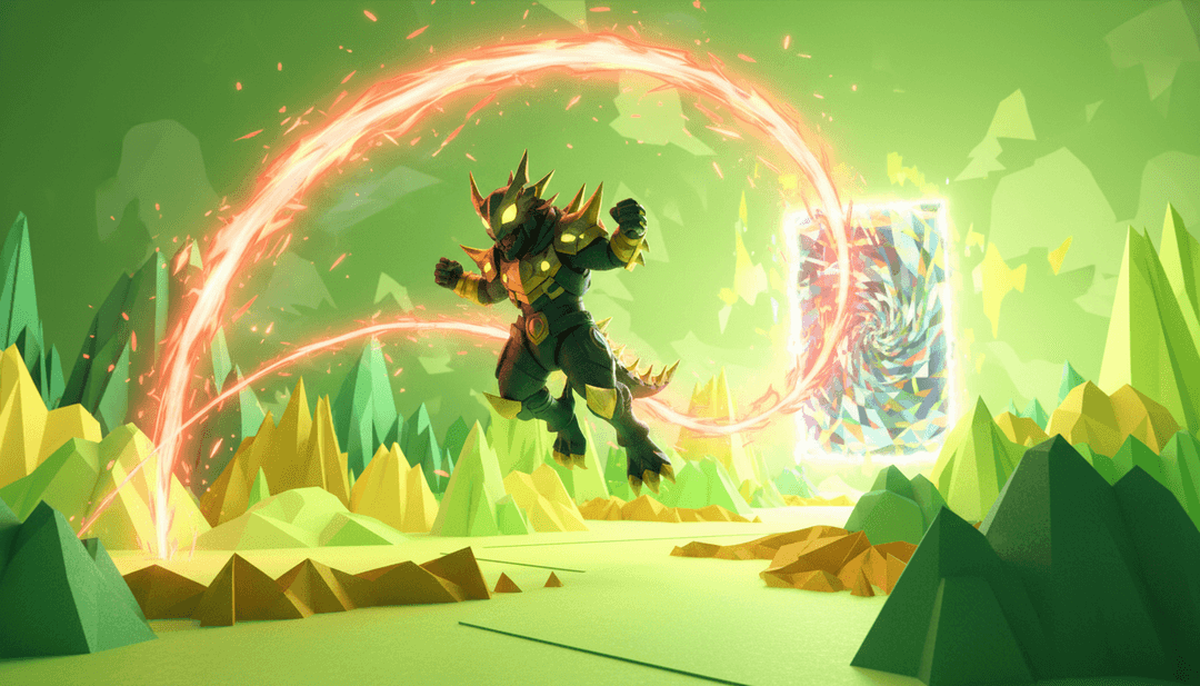 Dinossauros animados no estilo K-Pop dançando em uma selva vibrante, gerados pelo criador de videoclipes de IA freebeat.ai com letras sincronizadas.