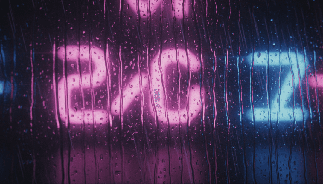 AI 分析 UnearthlyChart688 和 v5 的 'Gece Bitmez' 的声波和情绪,展示环境夜景城市视觉效果。