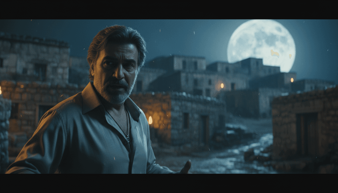 Sequência visual gerada por IA para um 'drop' de hip-hop, mostrando gráficos de movimento vibrantes sincronizados com a música.