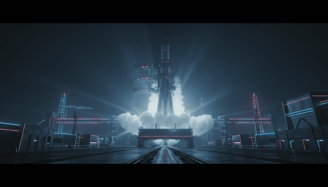 Um videoclipe finalizado e de alta energia sendo reproduzido em uma tela, exibindo gráficos vibrantes e movimentos sincronizados.