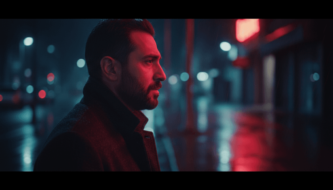 AI 诠释嘻哈音乐歌词的抽象表现,黑暗、富有氛围感的视觉元素围绕着一个幽灵麦克风,用于 v5 的“Gece Bitmez”。