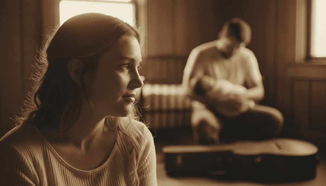 AI-जनरेटेड दृश्यों का एक गतिशील असेंबल जिसमें बचपन की यादें, पारिवारिक समारोह और प्राकृतिक परिदृश्य दिखाए गए हैं, जो गीत की लय के साथ सहजता से प्रवाहित होते हैं।